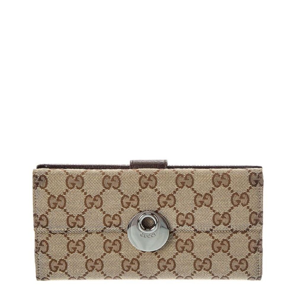 Gucci Brown Gg Canvas Eclipse Continental Wallet (Authentic Pre-Loved)
